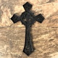 56385 - CAST IRON FLEUR DE LI WALL CROSS